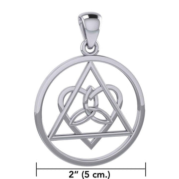 Large Celtic AA Symbol Sterling Silver Pendant Jewelry TPD6004 - Jewelry